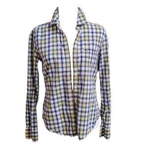 Y2K Vintage American Eagle button down plaid shirt, pockets classic prep fit XS